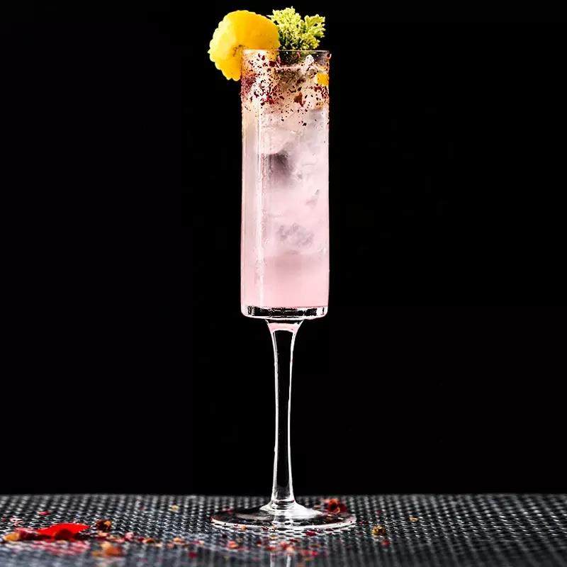 high quality cylinder champagne glass customised vintage champagne glasses|200ml