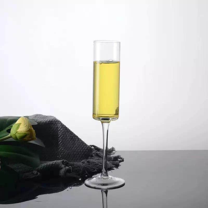 high quality cylinder champagne glass customised vintage champagne glasses|200ml