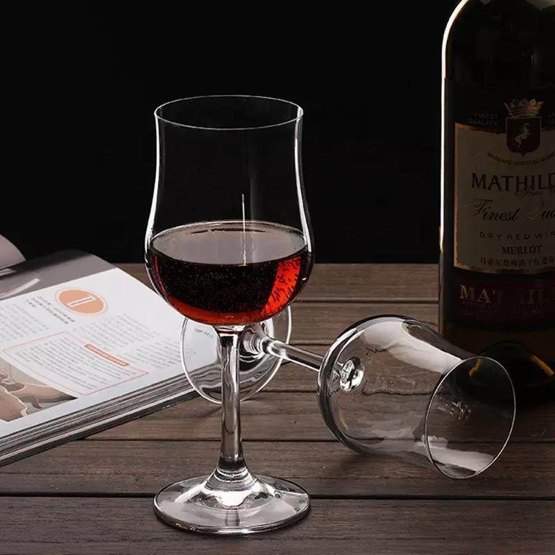 lead free crystal tulip shaped champagne glass whisky tulip glass wedding red wine glasses long stand wine glasses|500ml