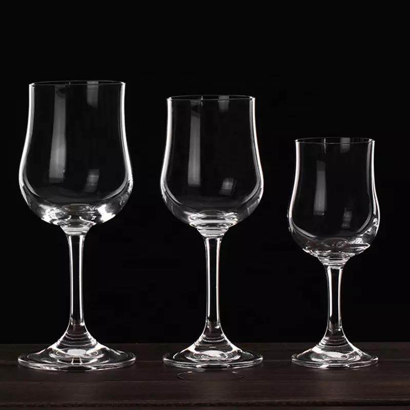 lead free crystal tulip shaped champagne glass whisky tulip glass wedding red wine glasses long stand wine glasses|500ml