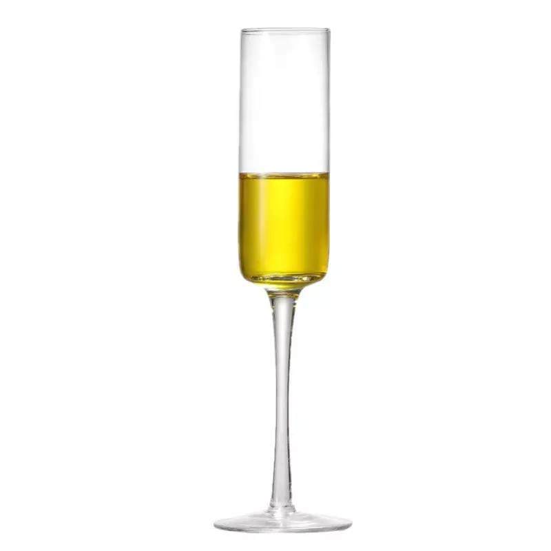 high quality cylinder champagne glass customised vintage champagne glasses|200ml
