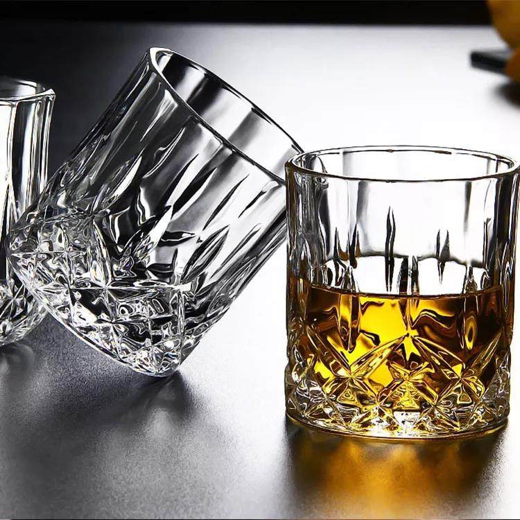 Transparent carved whisky cup drinking cup|315ml