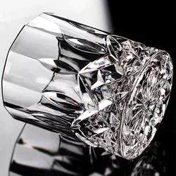 Transparent carved whisky cup drinking cup|315ml