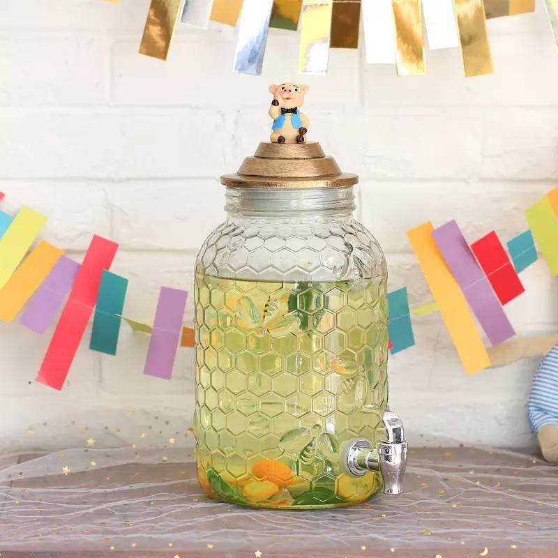 Gallon Glass Drink Dispenser Cooler Cold Large Wholesale Glass Beverage Dispenser—Grace