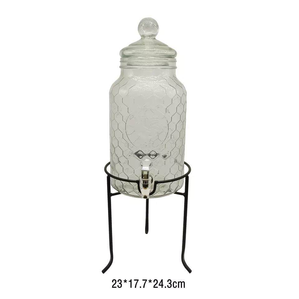 Clear crystal glass ice drink 4 10 liter beverage drinking machine|Grace