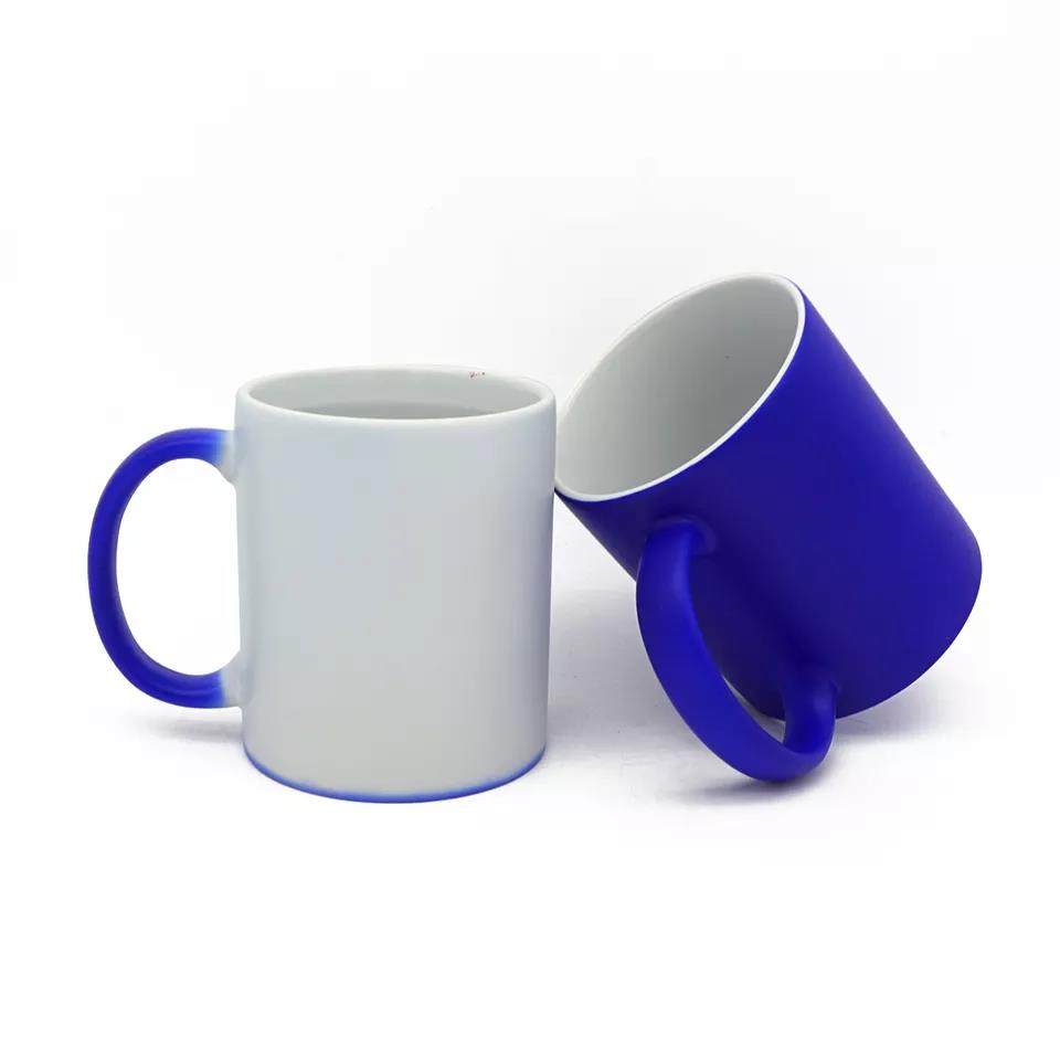 Colour changing cups  custom black blue magic sublimation heat photo color changing beer coffee cup mugs|11oz