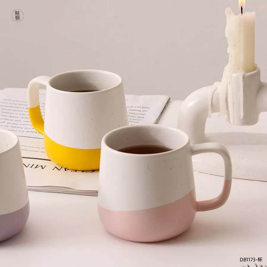 customized personalised speckle porcelain milk coffee mug nordic gift set pottery mug supplier ceramic mugs|350ml