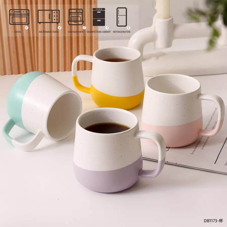 customized personalised speckle porcelain milk coffee mug nordic gift set pottery mug supplier ceramic mugs|350ml