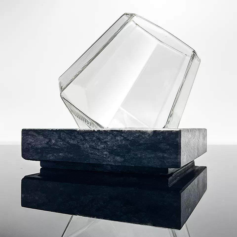 Transparent unhandled hexagonal  wine whisky glass|320ml
