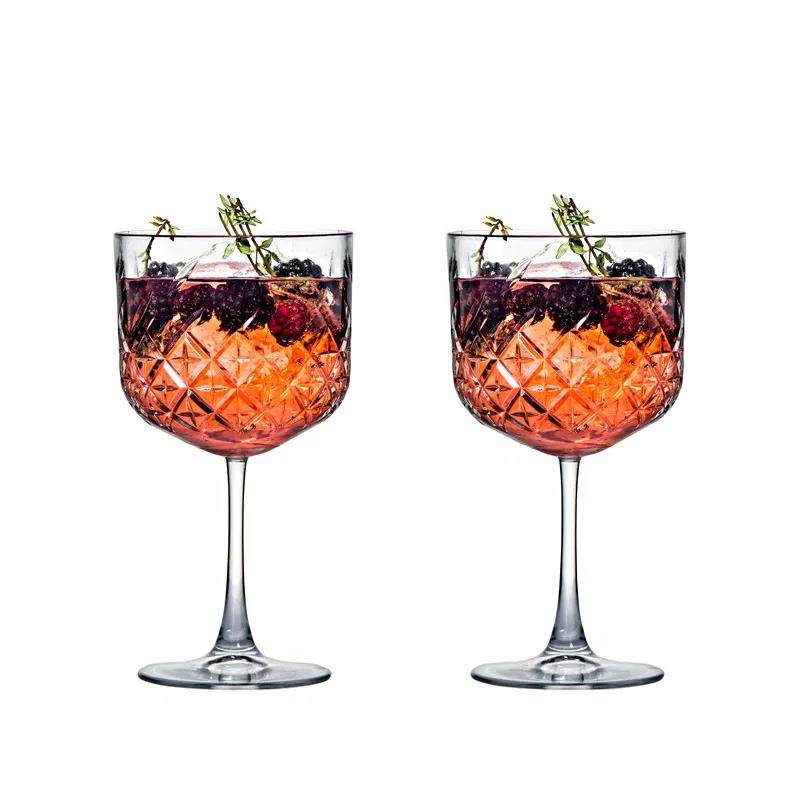 Factory direct  Creative Crystal party luxury tall Glass Goblet Cup Martini Goblet ice cream dessert Cocktail Glass for bar|17oz