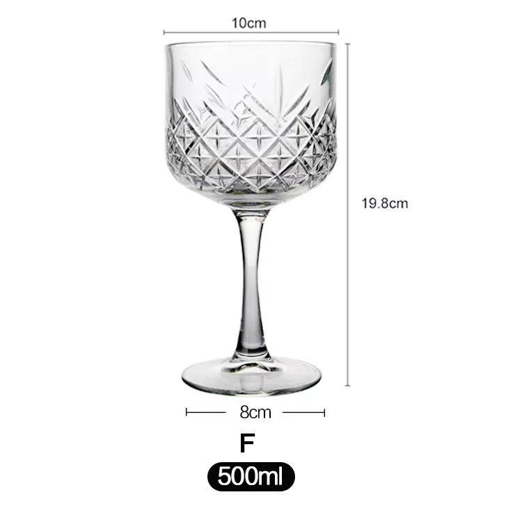 Factory direct  Creative Crystal party luxury tall Glass Goblet Cup Martini Goblet ice cream dessert Cocktail Glass for bar|17oz