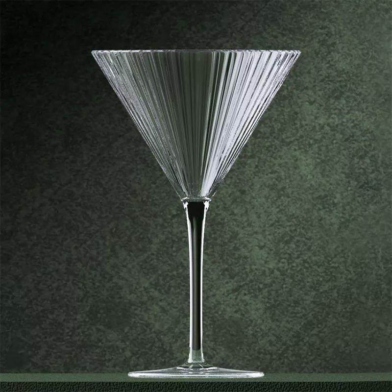 Factory direct Creative Crystal party luxury tall Glass Goblet Cup Martini Goblet ice cream dessert Cocktail Glass for bar|8oz