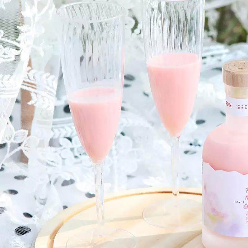 Manufacturers Drinks Modern Custom Thick Logo Luxury Wine Flute Wedding Champagne Glasses |180ml