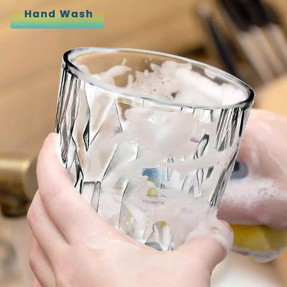 Plastic Water Tumblers Transparent Unbreakable Drinking Glasses Clear Acrylic Reusable Juice Wine Cups for Home Picnic|10oz