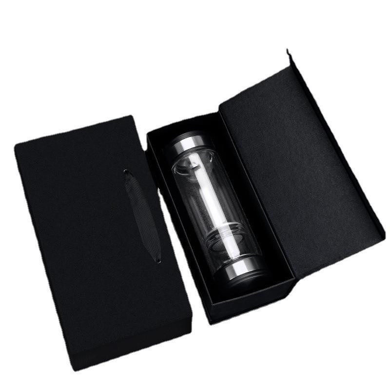 Double-layer high borosilicate tea separation cup simple tea insulation glass|350ml