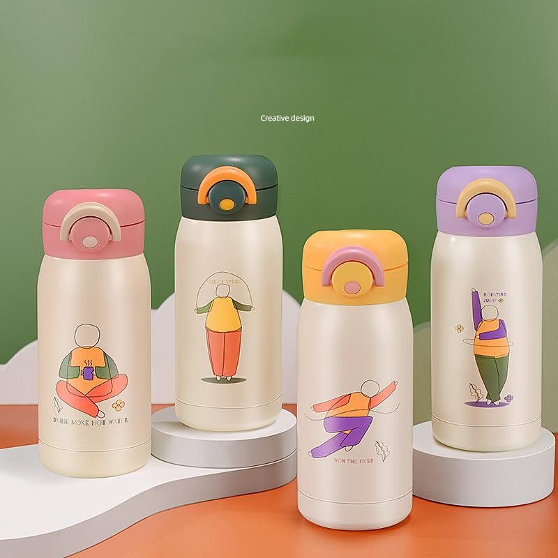 New illustrator cartoon children 304 stainless steel insulation cup|200ml