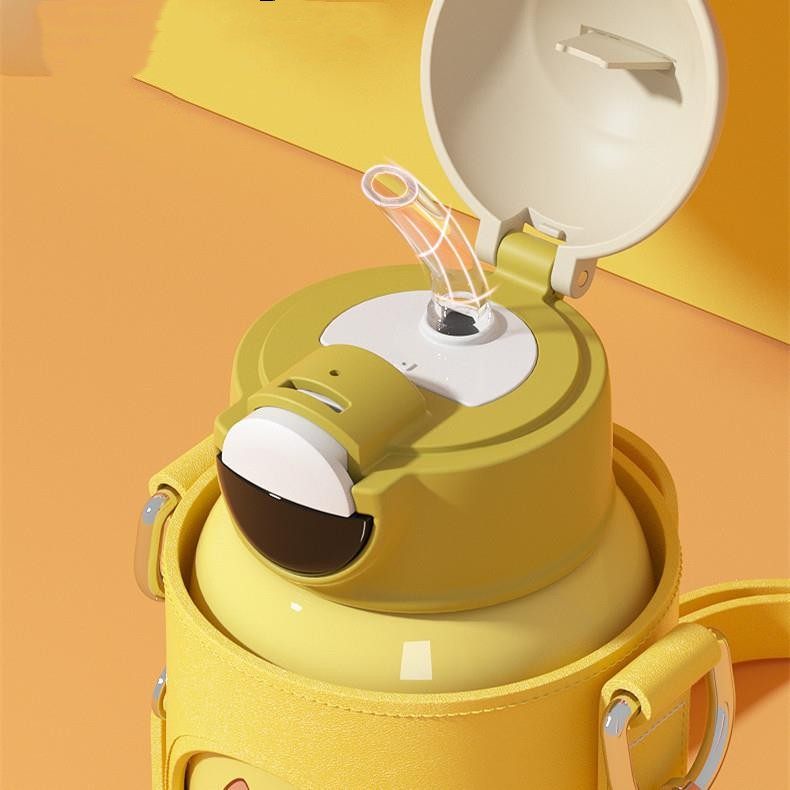 Smart cup with straw, high appearance, stainless steel, lovely baby|550ml