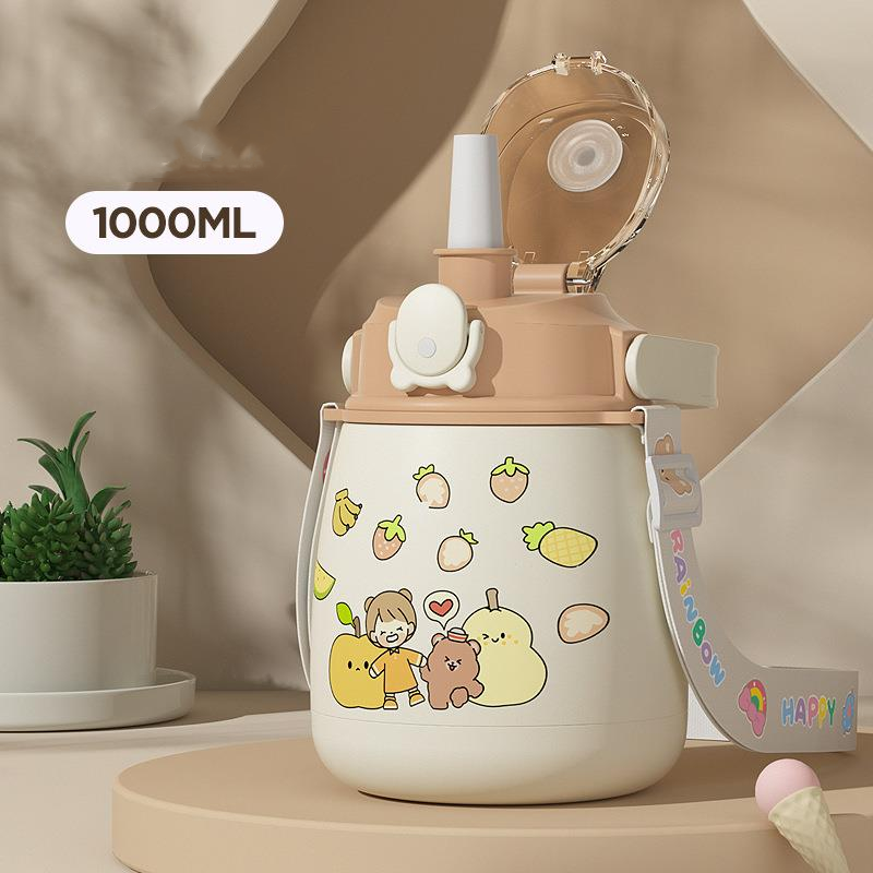 BIG BELLY CUP  HIGH VALUE AND LOVELY LARGE CAPACITY WATER CUP CHILDREN'S STUDENT GIRL  Thermos | 34 OZ 1000ML