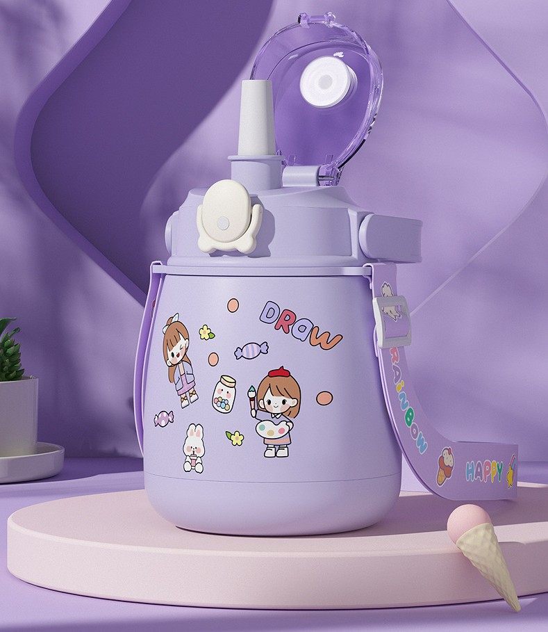 BIG BELLY CUP  HIGH VALUE AND LOVELY LARGE CAPACITY WATER CUP CHILDREN'S STUDENT GIRL  Thermos | 34 OZ 1000ML