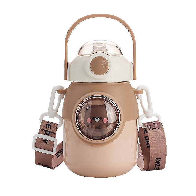 HIGH CAPACITY MICRO LANDSCAPE LEAK-PROOF SPACE CAPSULE BABY INSULATED BOTTLE FOR KIDS INSULATED CUP WITH STRAW | 24 OZ 700ML