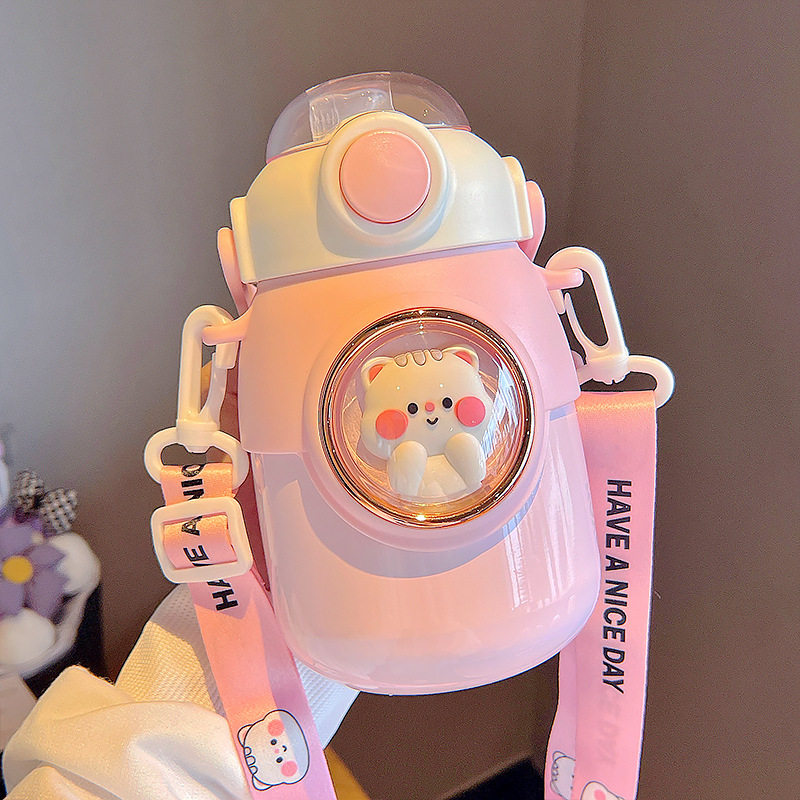 HIGH CAPACITY MICRO LANDSCAPE LEAK-PROOF SPACE CAPSULE BABY INSULATED BOTTLE FOR KIDS INSULATED CUP WITH STRAW | 24 OZ 700ML
