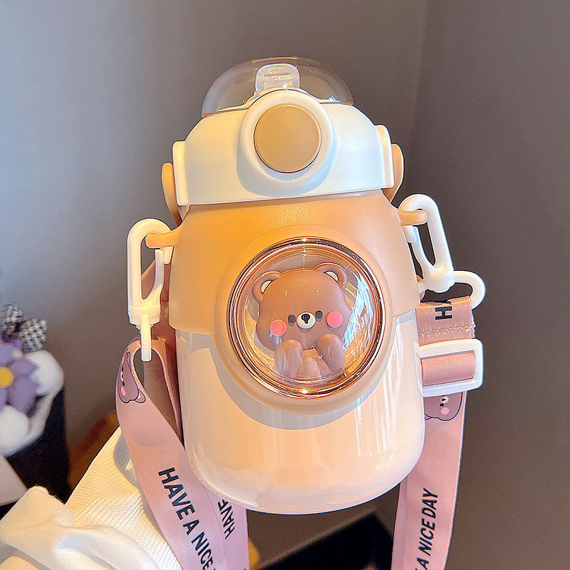 HIGH CAPACITY MICRO LANDSCAPE LEAK-PROOF SPACE CAPSULE BABY INSULATED BOTTLE FOR KIDS INSULATED CUP WITH STRAW | 24 OZ 700ML