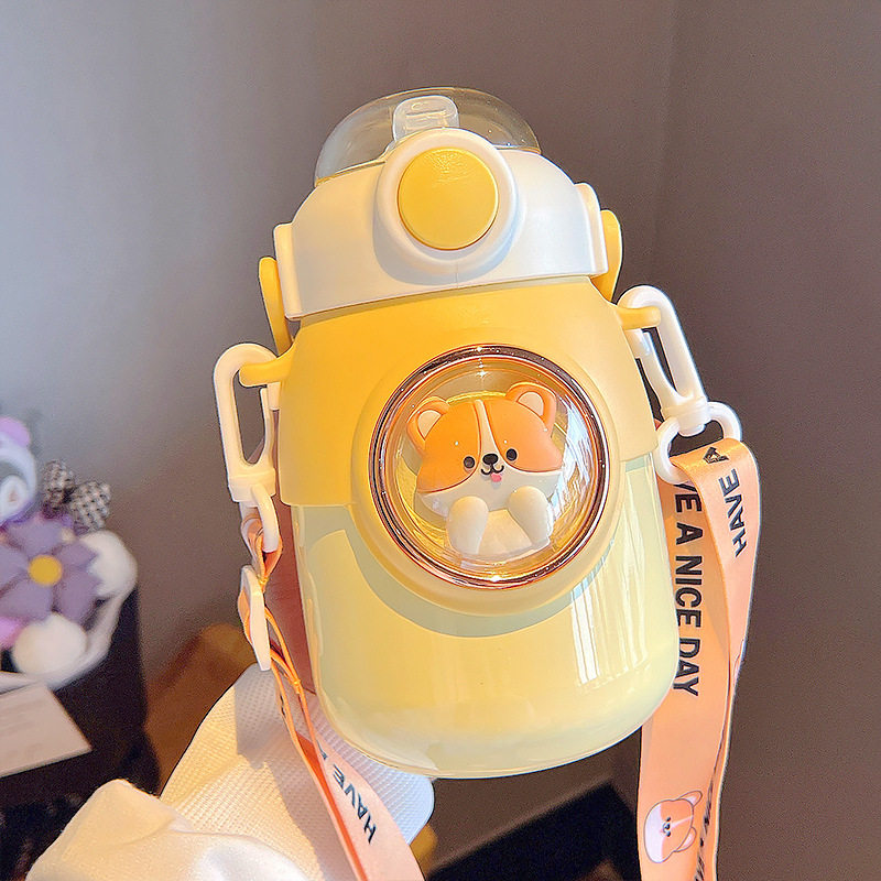 HIGH CAPACITY MICRO LANDSCAPE LEAK-PROOF SPACE CAPSULE BABY INSULATED BOTTLE FOR KIDS INSULATED CUP WITH STRAW | 24 OZ 700ML
