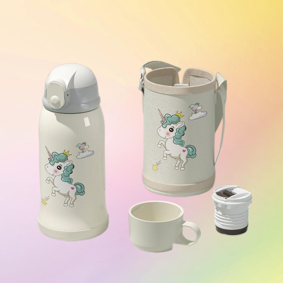 New style children's thermos cup cartoon large capacity kettle|550ml