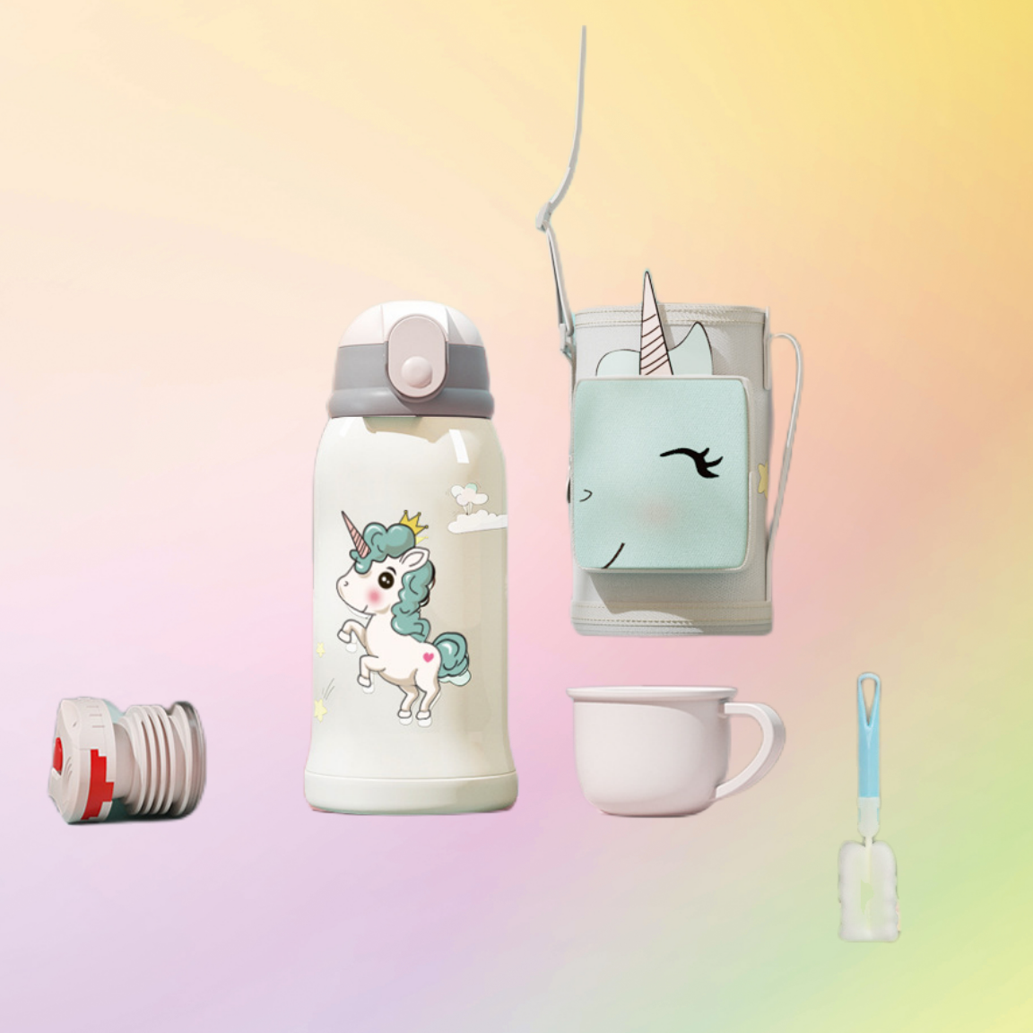 New style children's thermos cup cartoon large capacity kettle|550ml