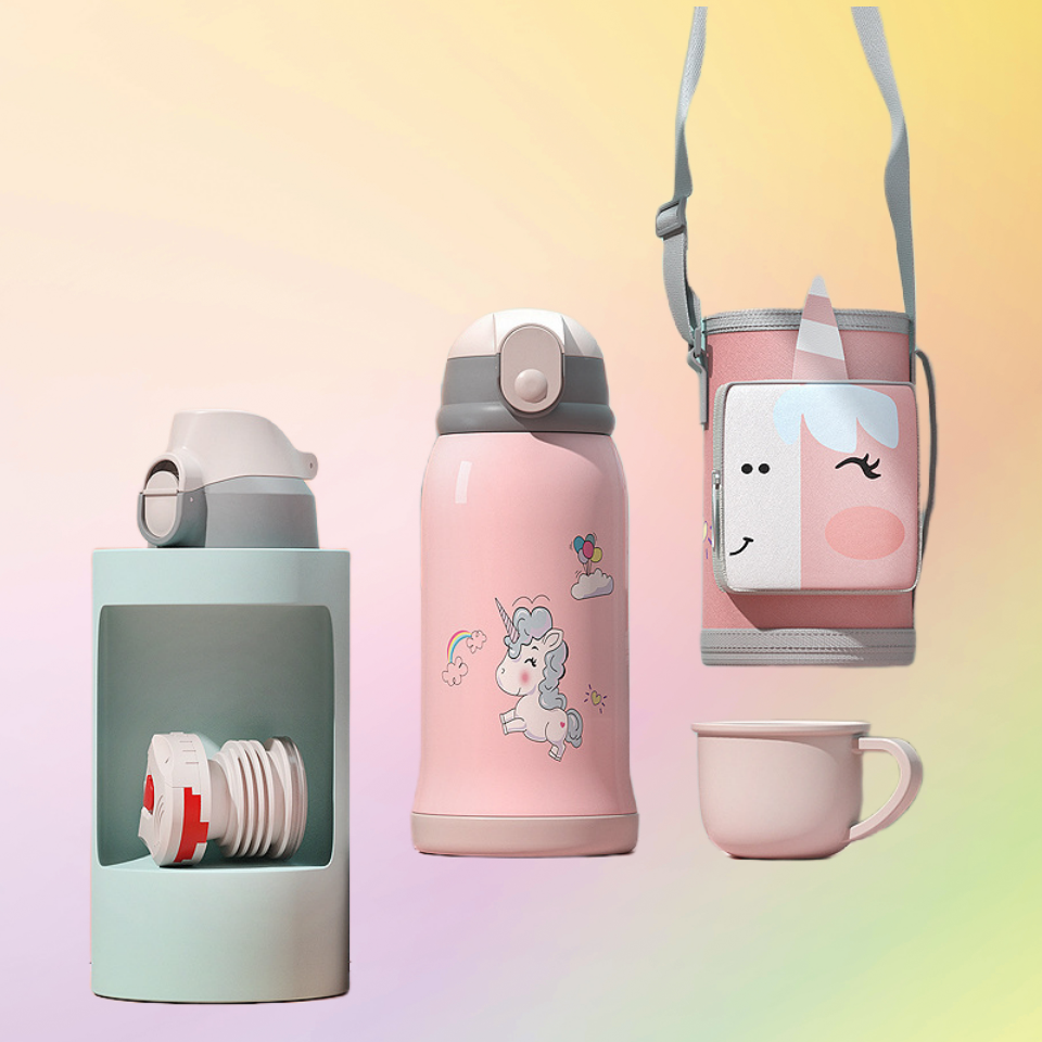 New style children's thermos cup cartoon large capacity kettle|550ml