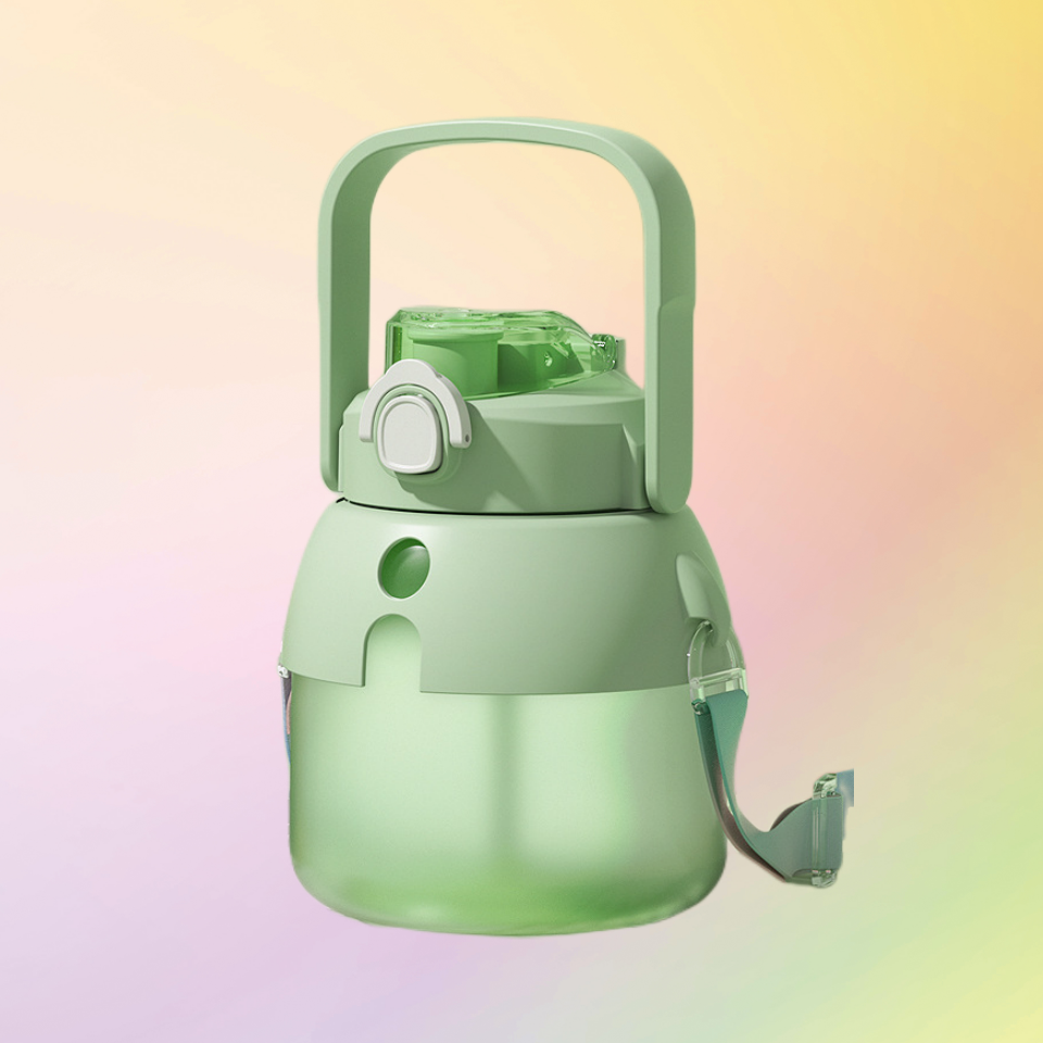 Large-capacity sports kettle children's outdoor student cup with straw|1500ml
