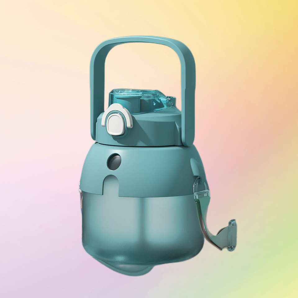 Large-capacity sports kettle children's outdoor student cup with straw|1500ml