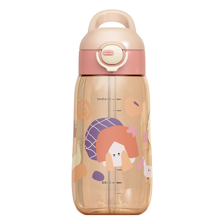 Ppsu plastic water cup children's straw cup cartoon bouncing cup|550ml