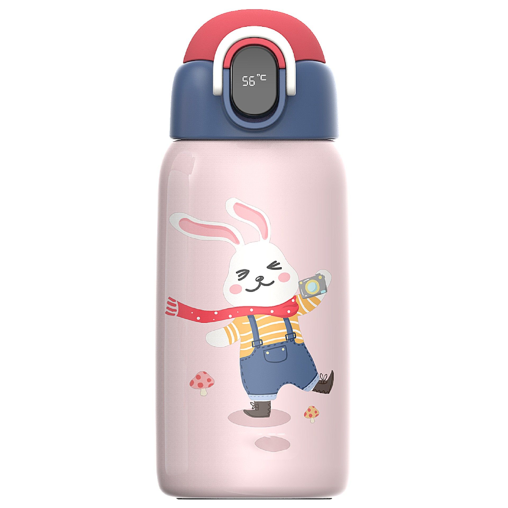 NEW CARTOON SMART TEMPERATURE MEASURING STRAW PORTABLE CHILDREN'S THERMOS CUP | 17 OZ 500ML
