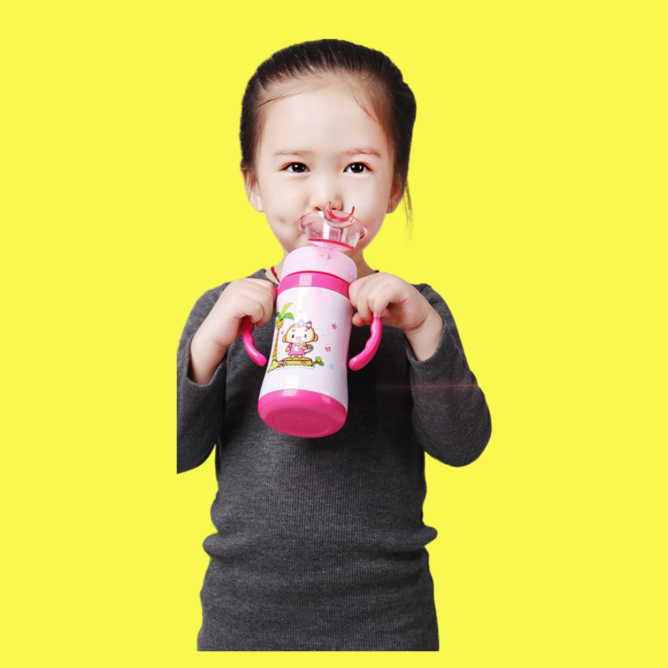 KIDS STRAW CUP CARRYING STRAW WATER BOTTLE | 10 OZ 300ML