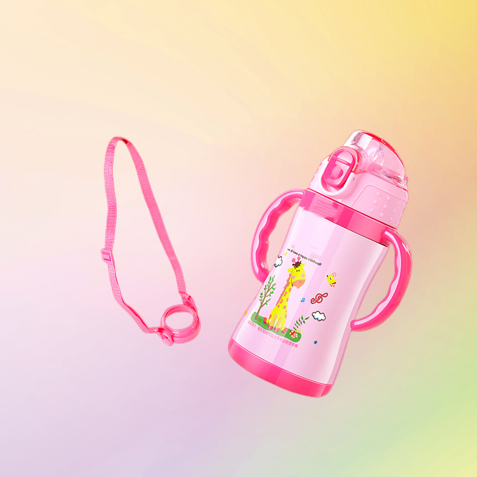 KIDS STRAW CUP CARRYING STRAW WATER BOTTLE | 10 OZ 300ML