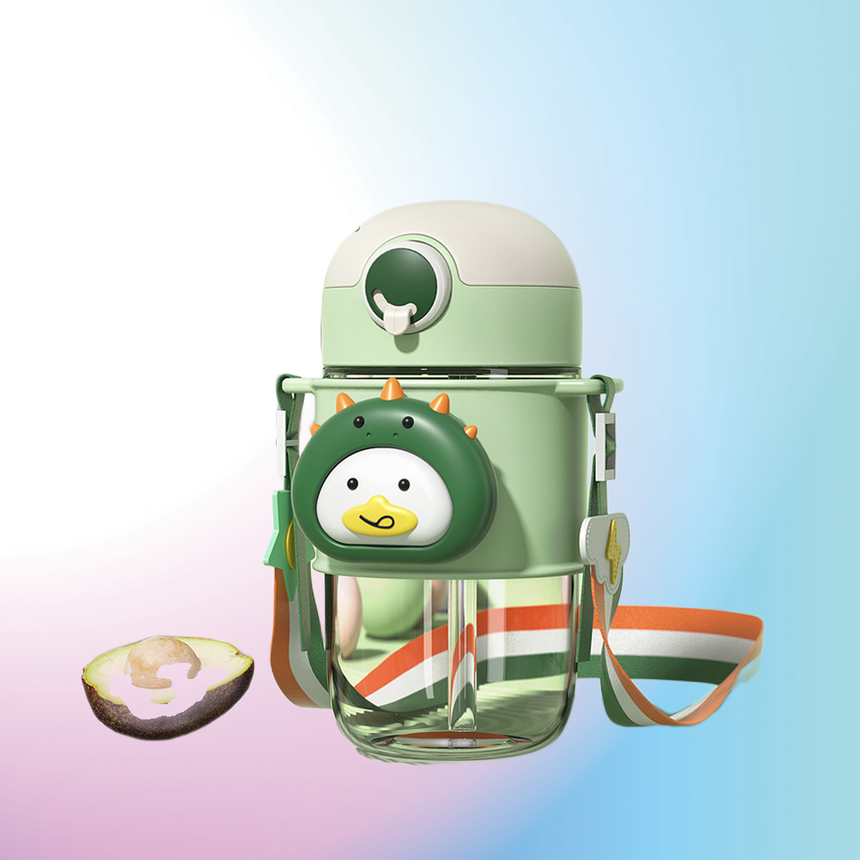 Children's straw cup summer girl students lovely beautiful cup portable large-capacity kettle|650ml