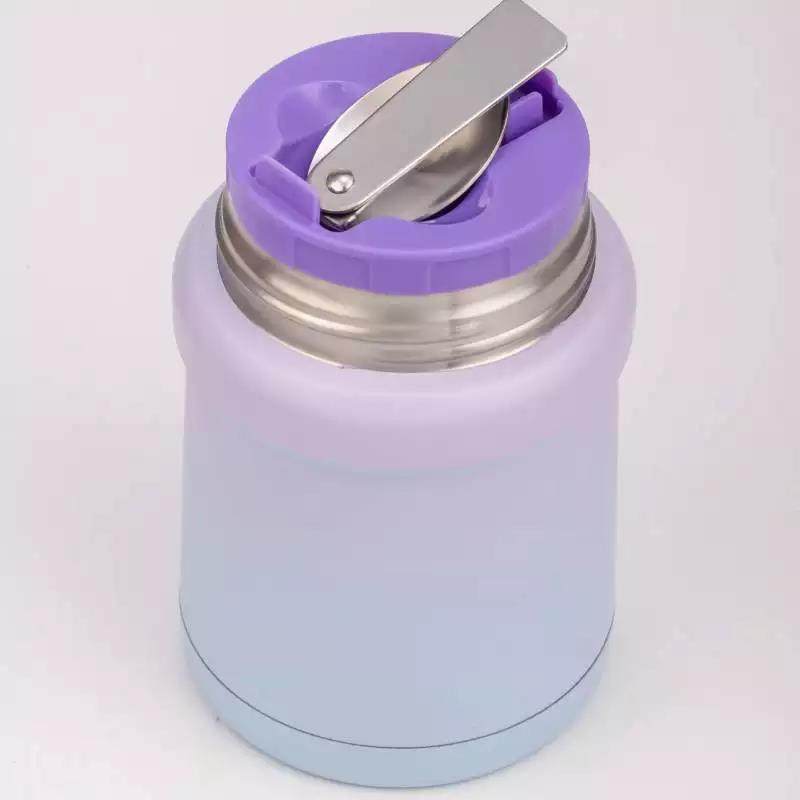 Gradual color stainless steel 18ram 8 double-layer insulated food cans, suitable for school-age children|450ml