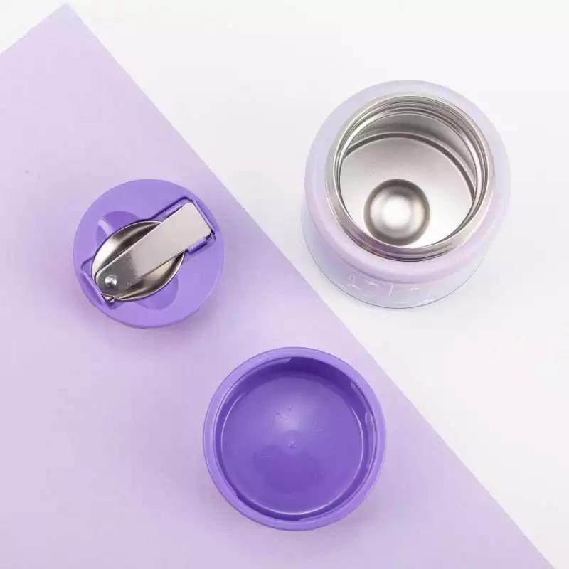 Gradual color stainless steel 18ram 8 double-layer insulated food cans, suitable for school-age children|450ml