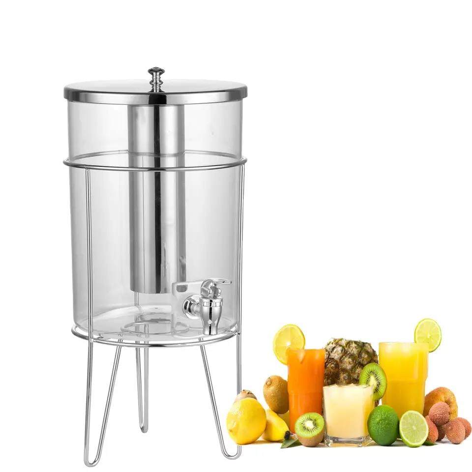 Wholesale Price Beverage Glass Dispenser with Wooden Lid and Metal Handle--Grace