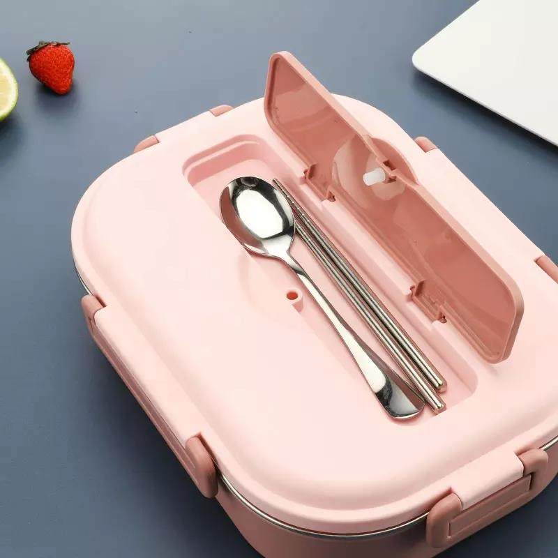 Four Five Compartment Frosted Color Food Container Warmer Lunch Bento Box with PP Lid|1-3L,