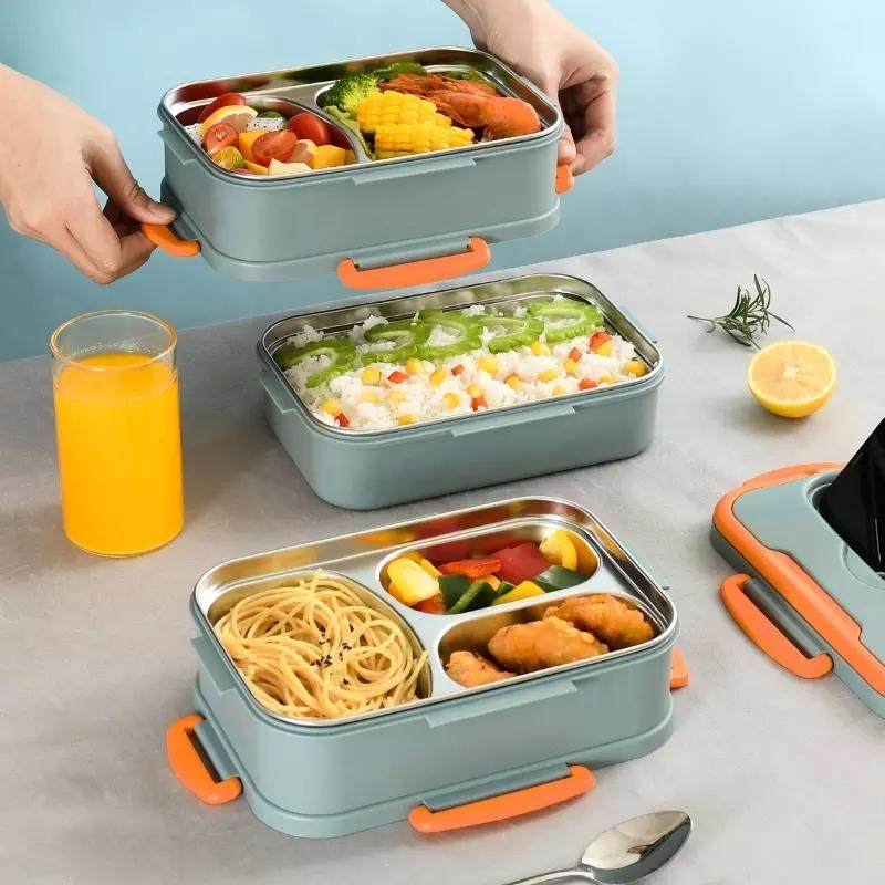 Environmentally friendly wholesale food container kids different grids lunch box set|1-3L