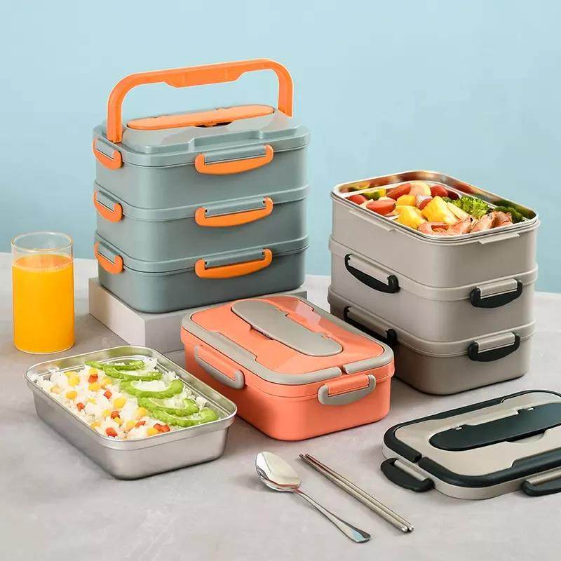 Environmentally friendly wholesale food container kids different grids lunch box set|1-3L