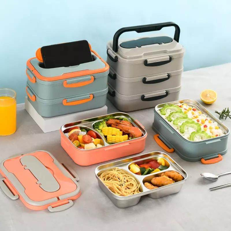 Environmentally friendly wholesale food container kids different grids lunch box set|1-3L