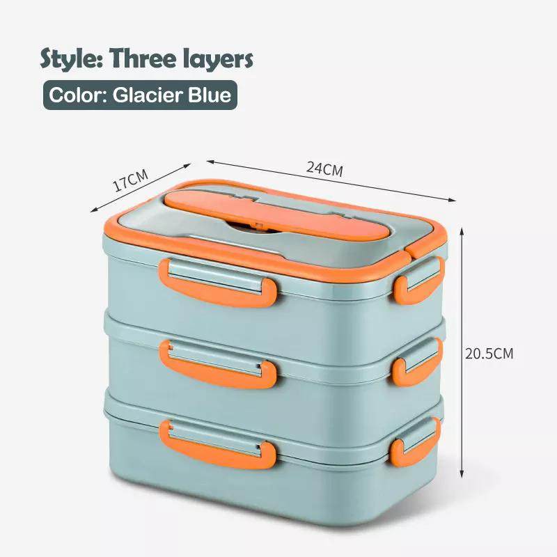 Environmentally friendly wholesale food container kids different grids lunch box set|1-3L