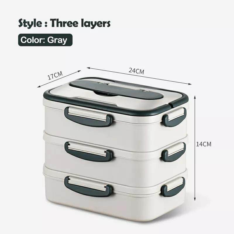 Environmentally friendly wholesale food container kids different grids lunch box set|1-3L