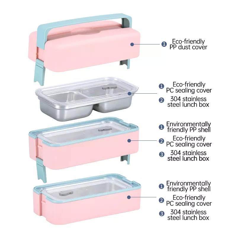 Best Selling Bento Kids Food Container Set Stainless Steel Custom School Lunch Box|1-3L
