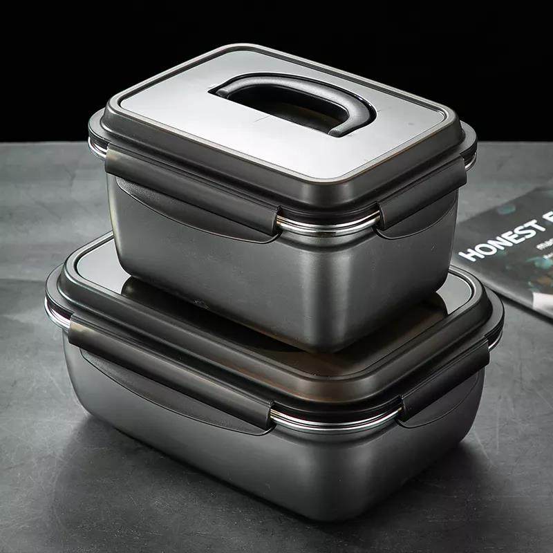 In Stock Stainless Steel Bento Containers Stackable Container School Boxes Custom Plastic Lunch Box|3800-12000ml