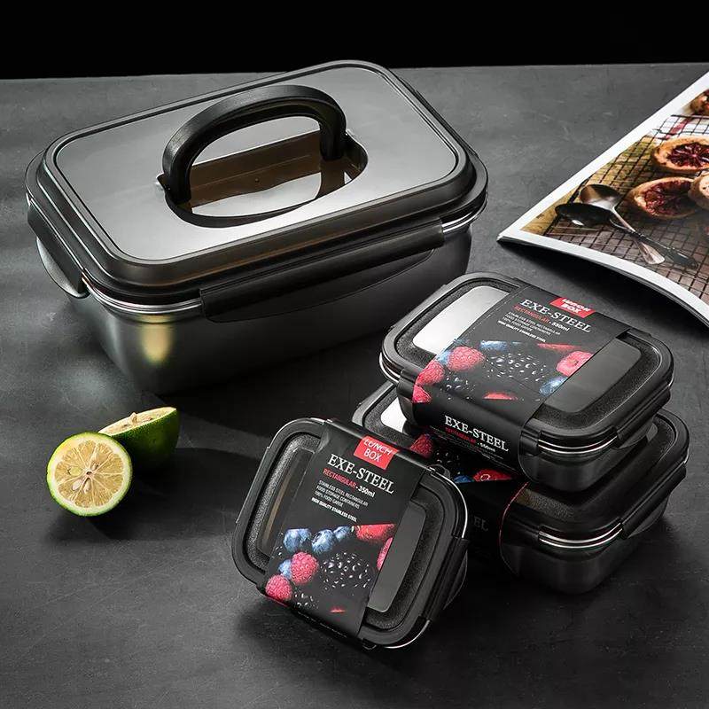 In Stock Stainless Steel Bento Containers Stackable Container School Boxes Custom Plastic Lunch Box|3800-12000ml