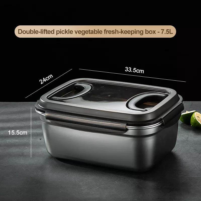 In Stock Stainless Steel Bento Containers Stackable Container School Boxes Custom Plastic Lunch Box|3800-12000ml